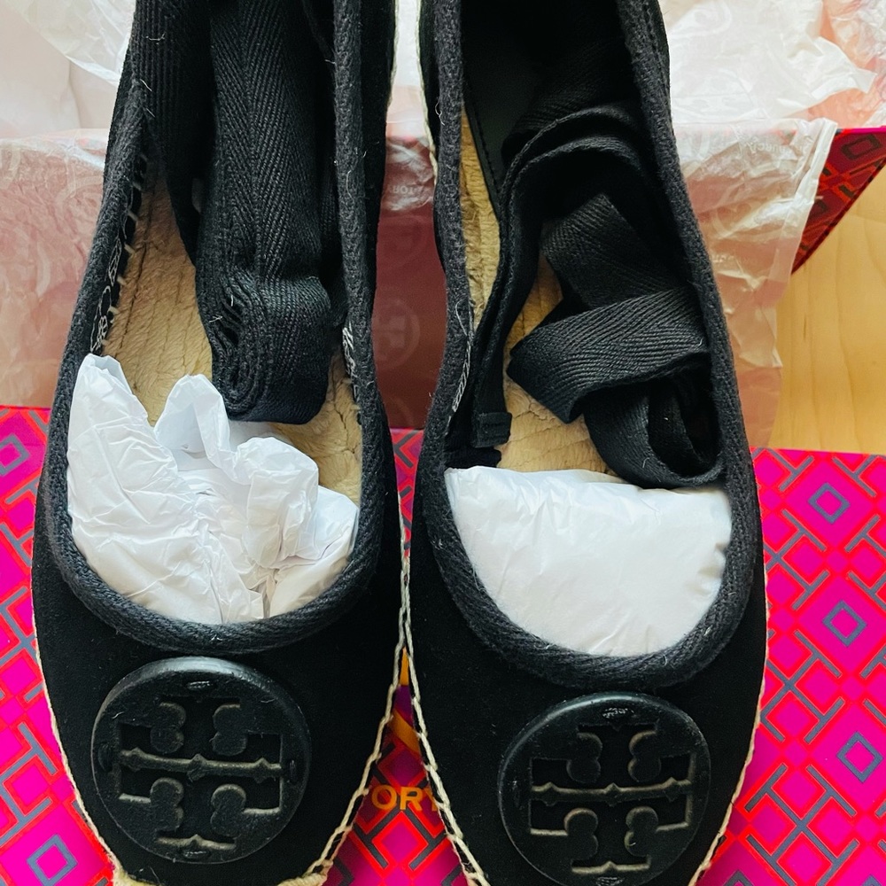 Tory Burch Minnie Ballet Espadrille Flats Sz 7.5 NWT